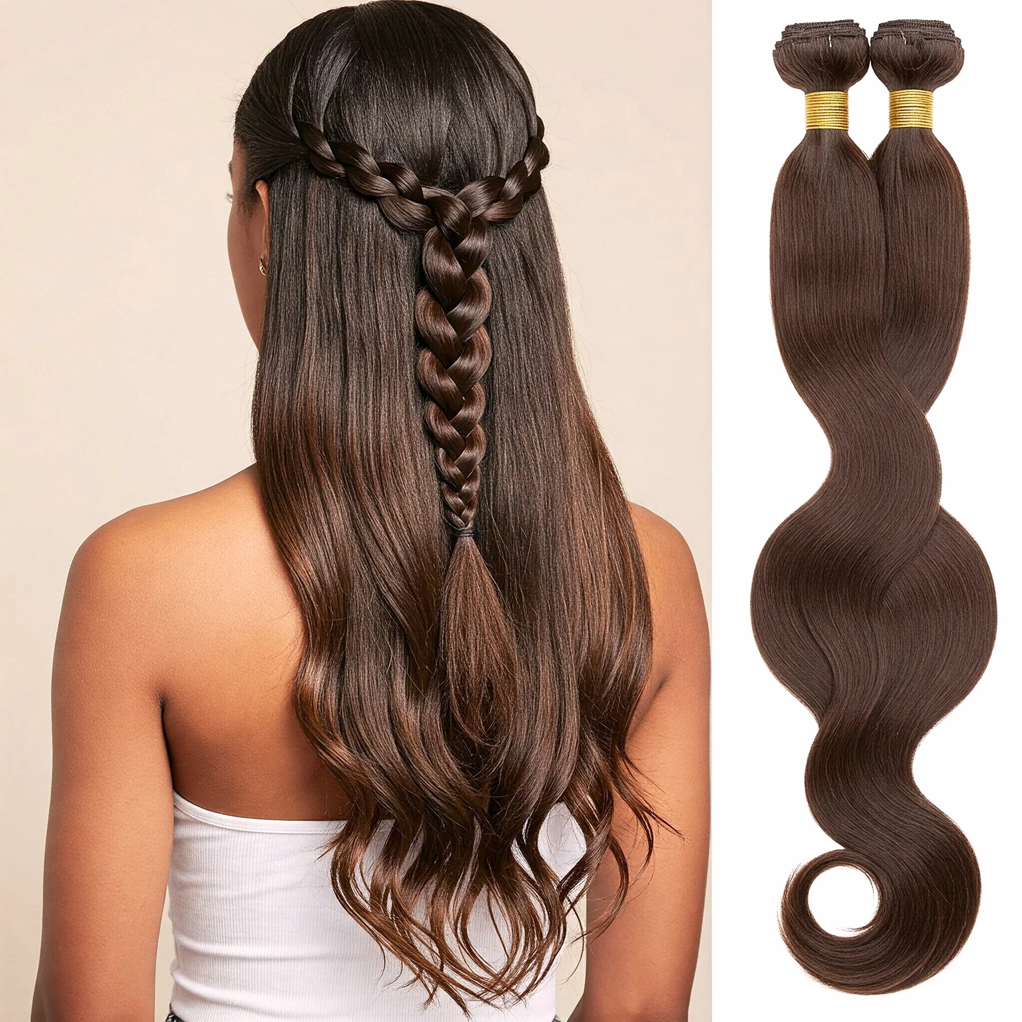 7-piece Human Hair Clip-In Extensions - Image 2