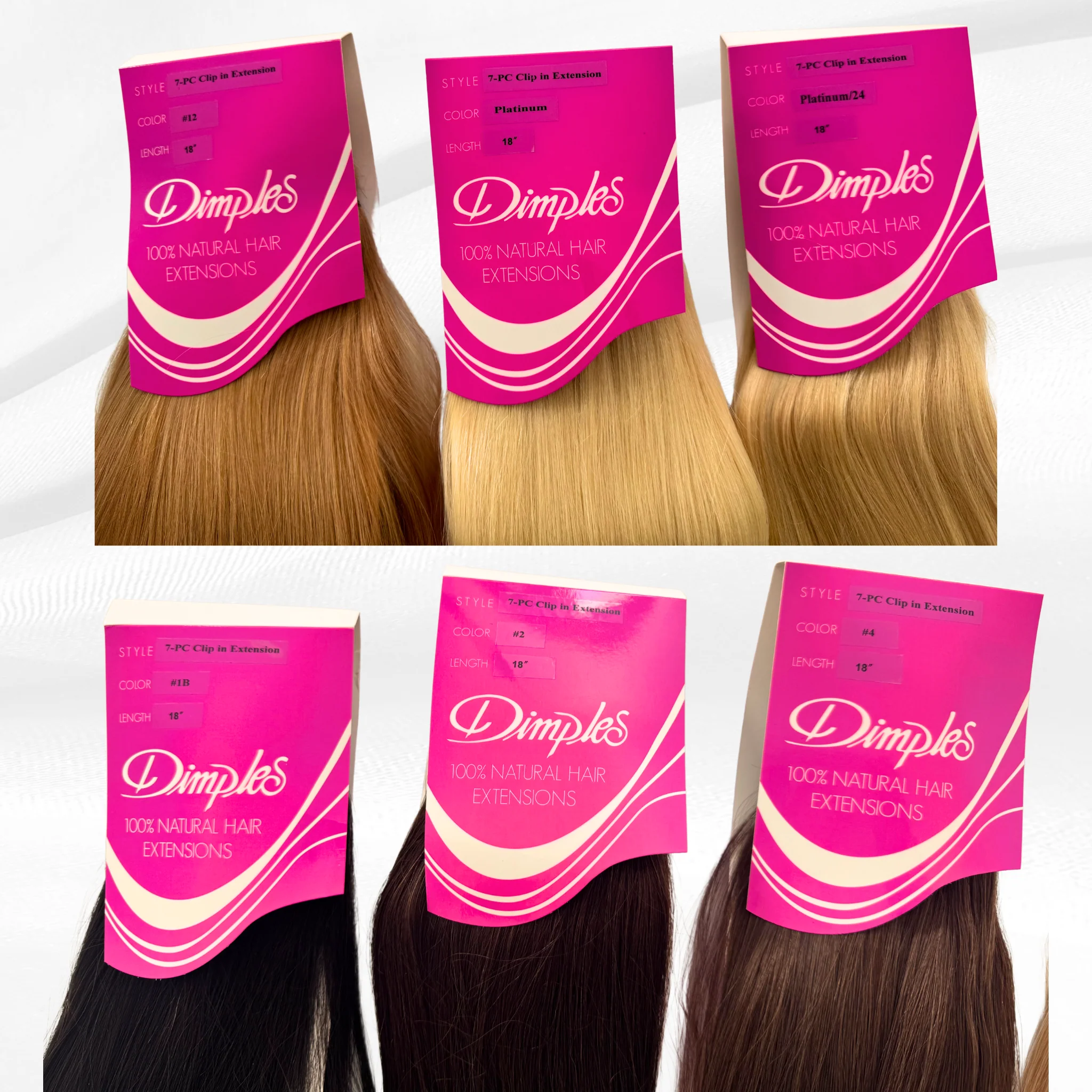7-piece Human Hair Clip-In Extensions - Image 9