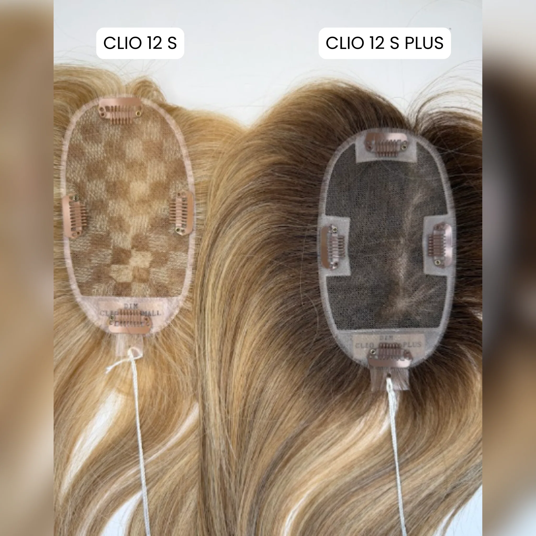 Clio 12 S PLUS | Remy Human Hair Topper (Reinforced Hand-Tied Base) - Image 5