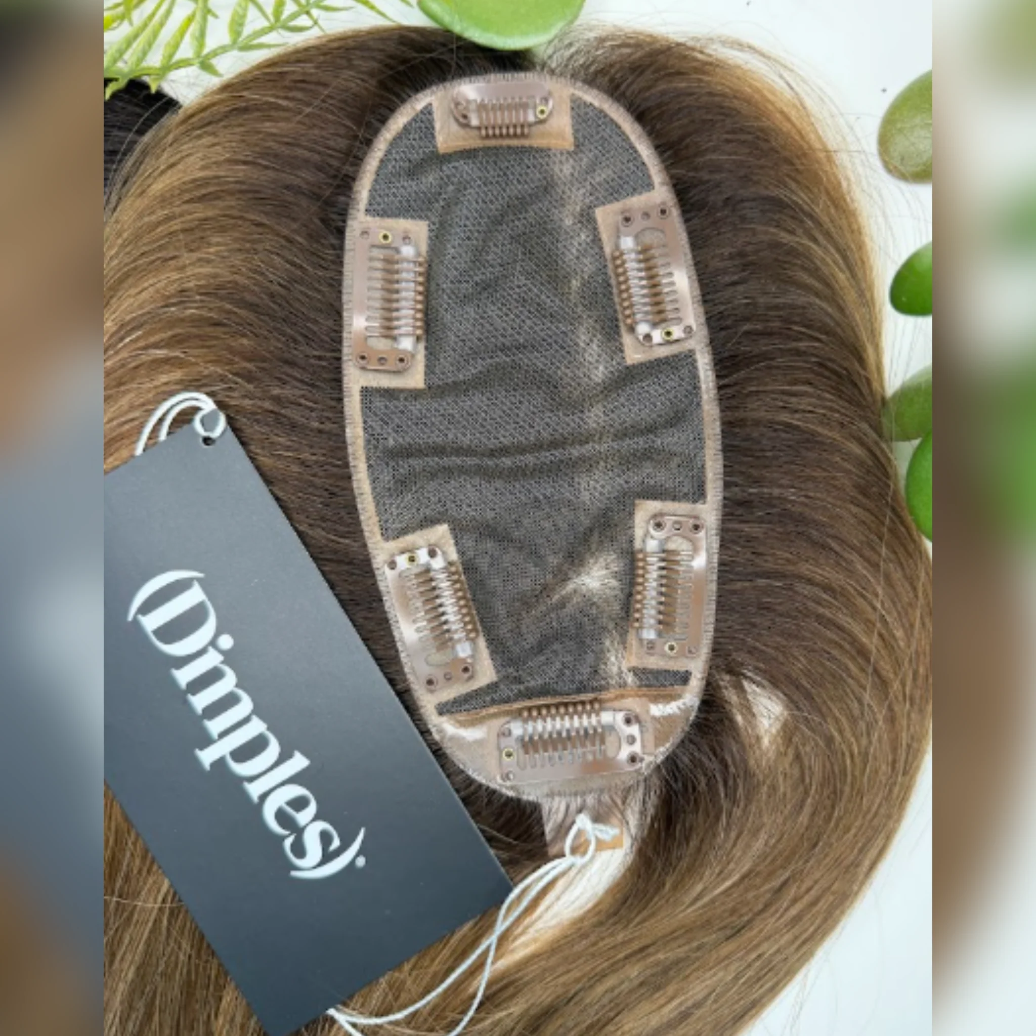 Clio 14 M PLUS | Remy Human Hair Topper (Reinforced Hand-Tied Base) - Image 4