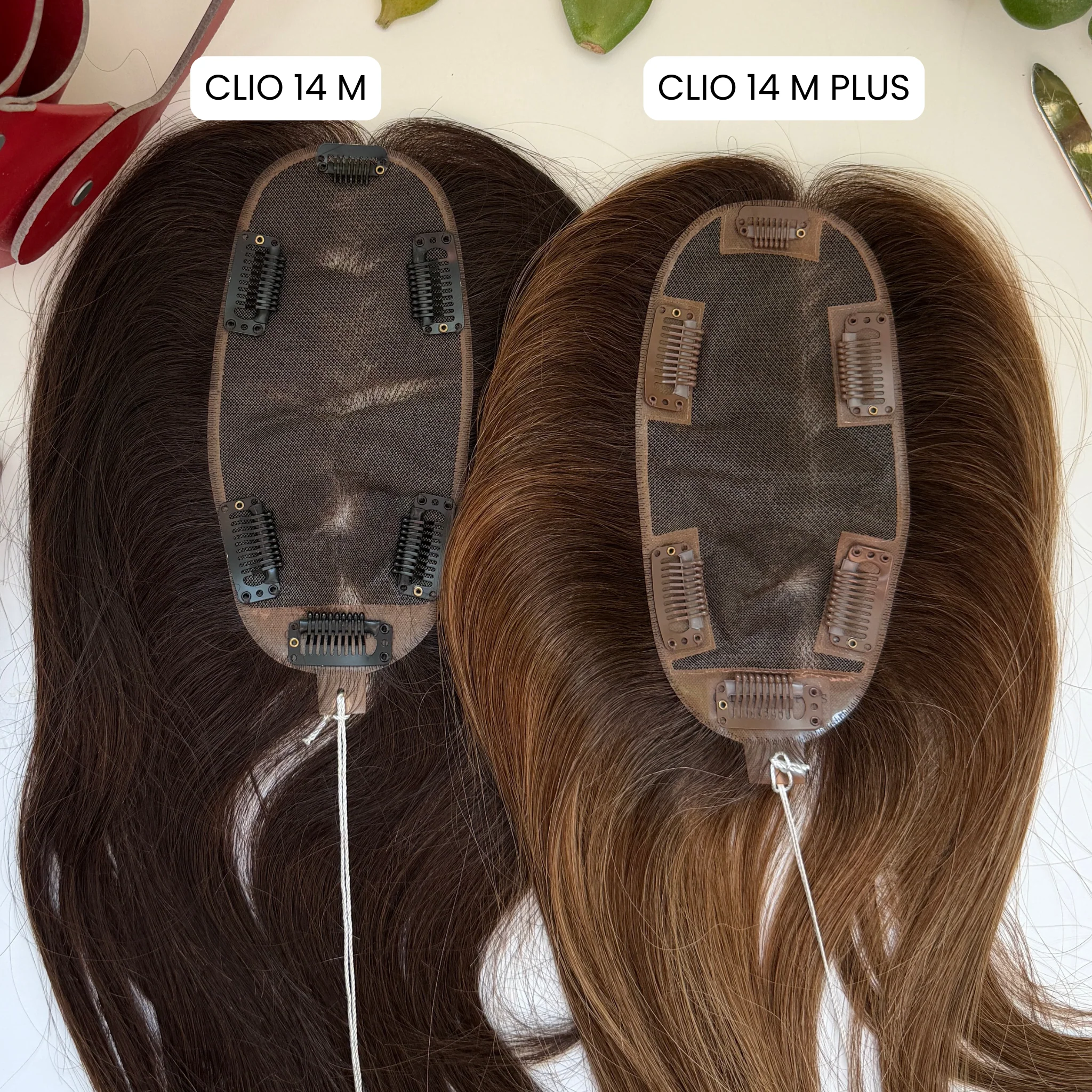 Clio 14 M PLUS | Remy Human Hair Topper (Reinforced Hand-Tied Base) - Image 5