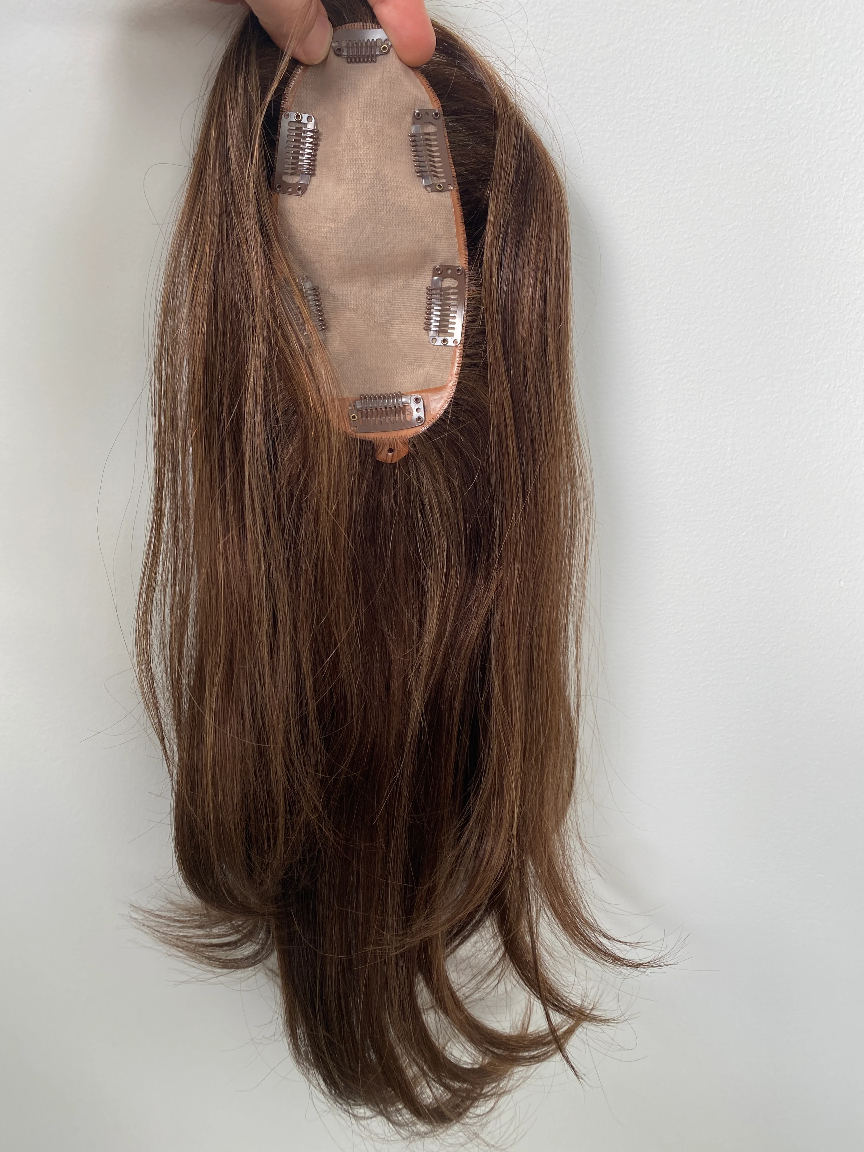 Clio 16 M French | Remy Human Hair Topper (Hand-Tied) - Image 8