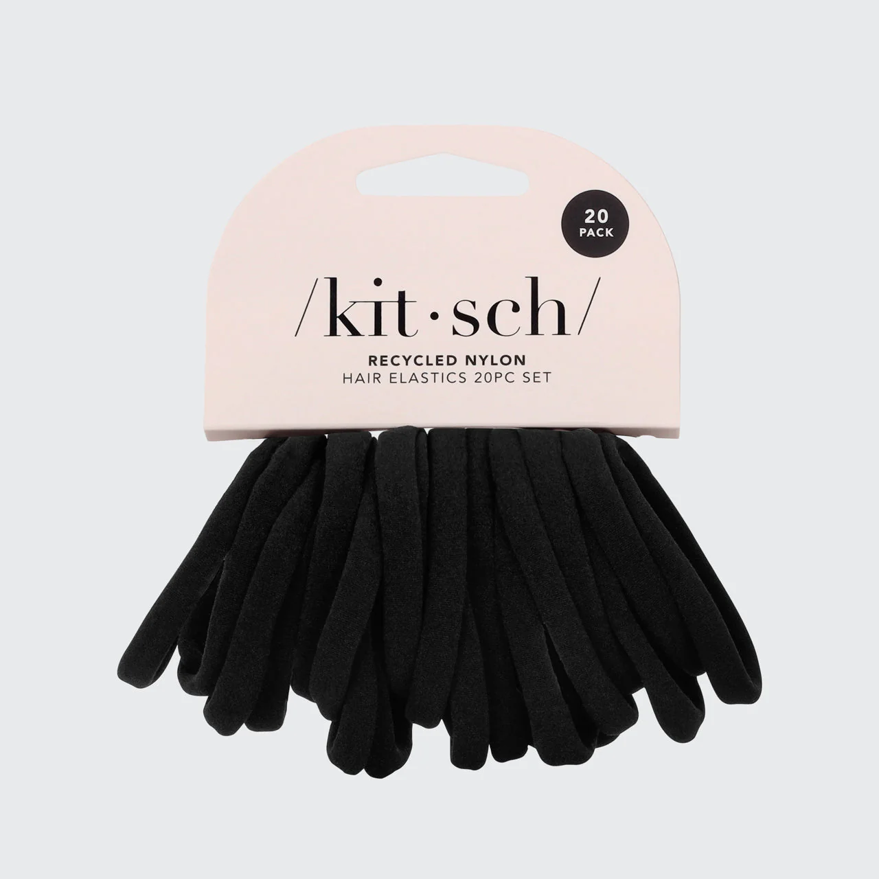Elastic Hair Ties 20 Pack - Black - Image 4