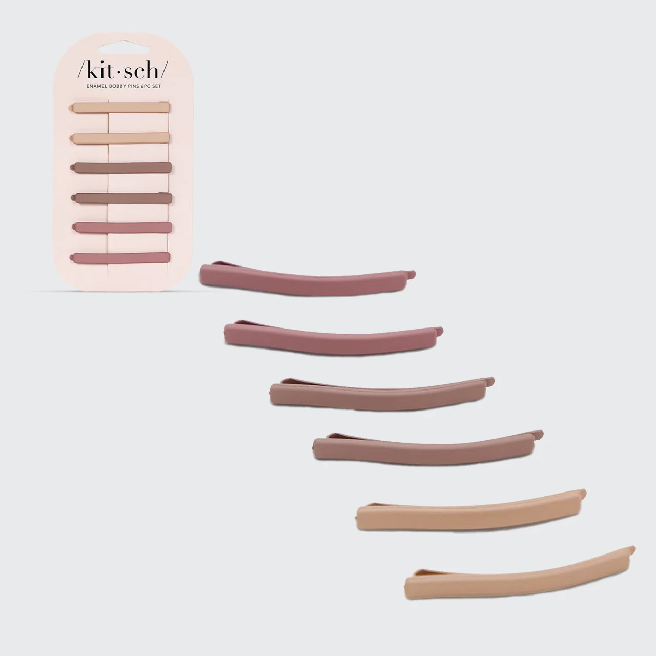 Enamel Bobby Pins 6pcs- Terracotta - Image 6