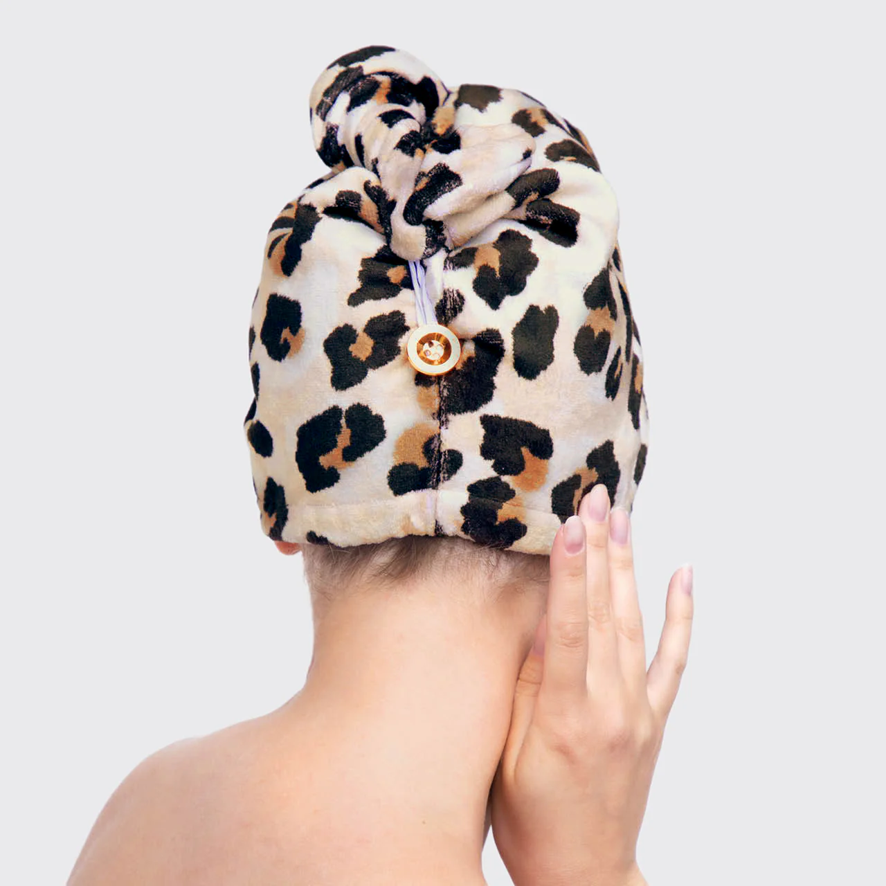Microfiber Hair Towel in Leopard - Image 4