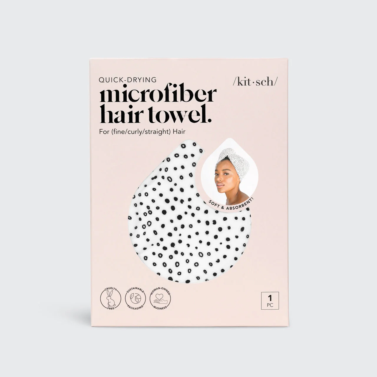 Microfiber Hair Towel - Micro Dot - Image 3