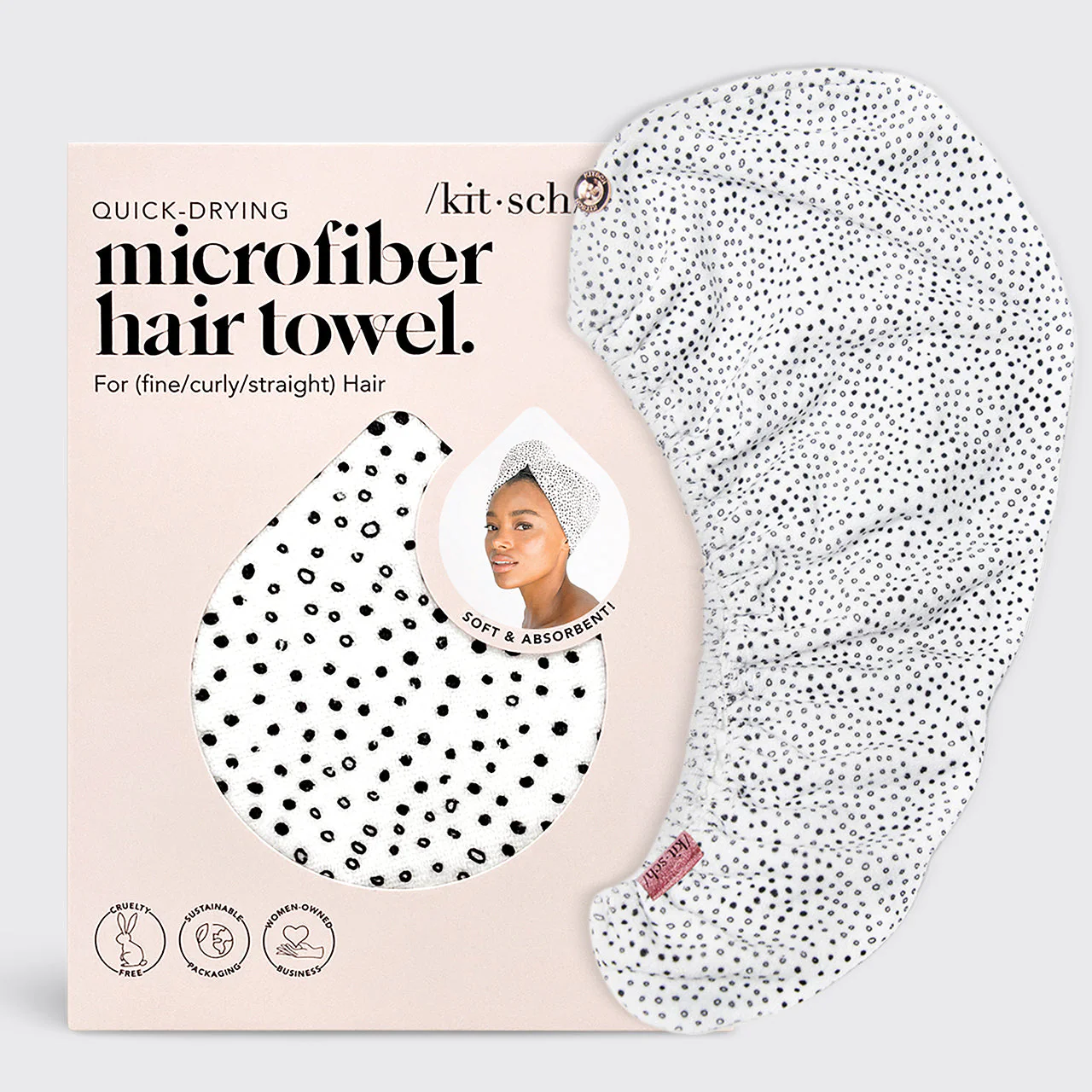 Microfiber Hair Towel - Micro Dot - Image 6