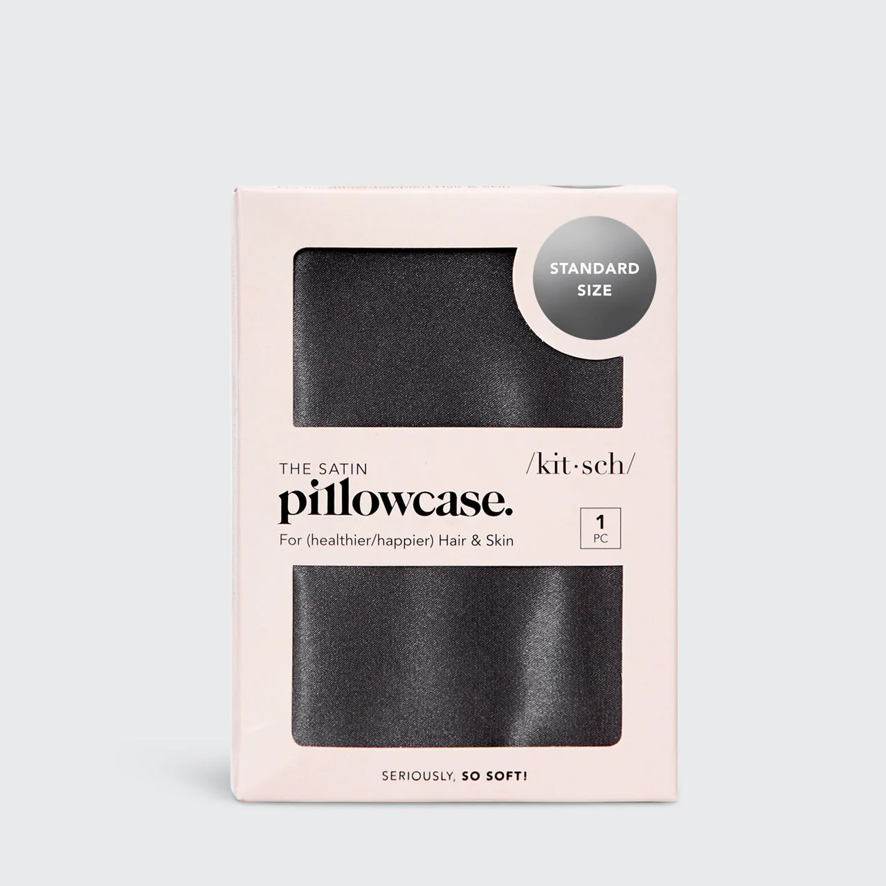 Satin Pillowcase - Charcoal Grey - Image 3