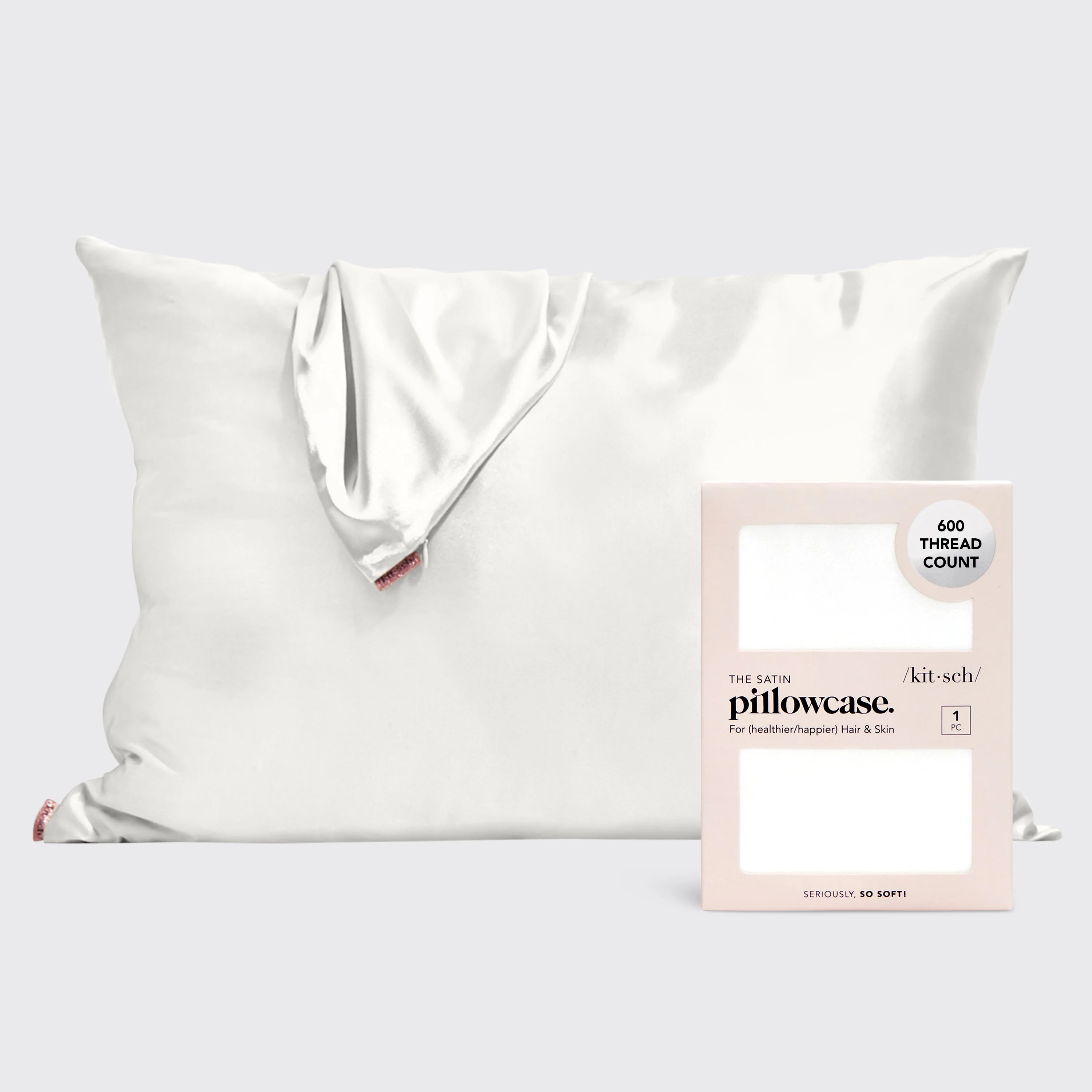 Satin Pillowcase in Ivory - Image 5