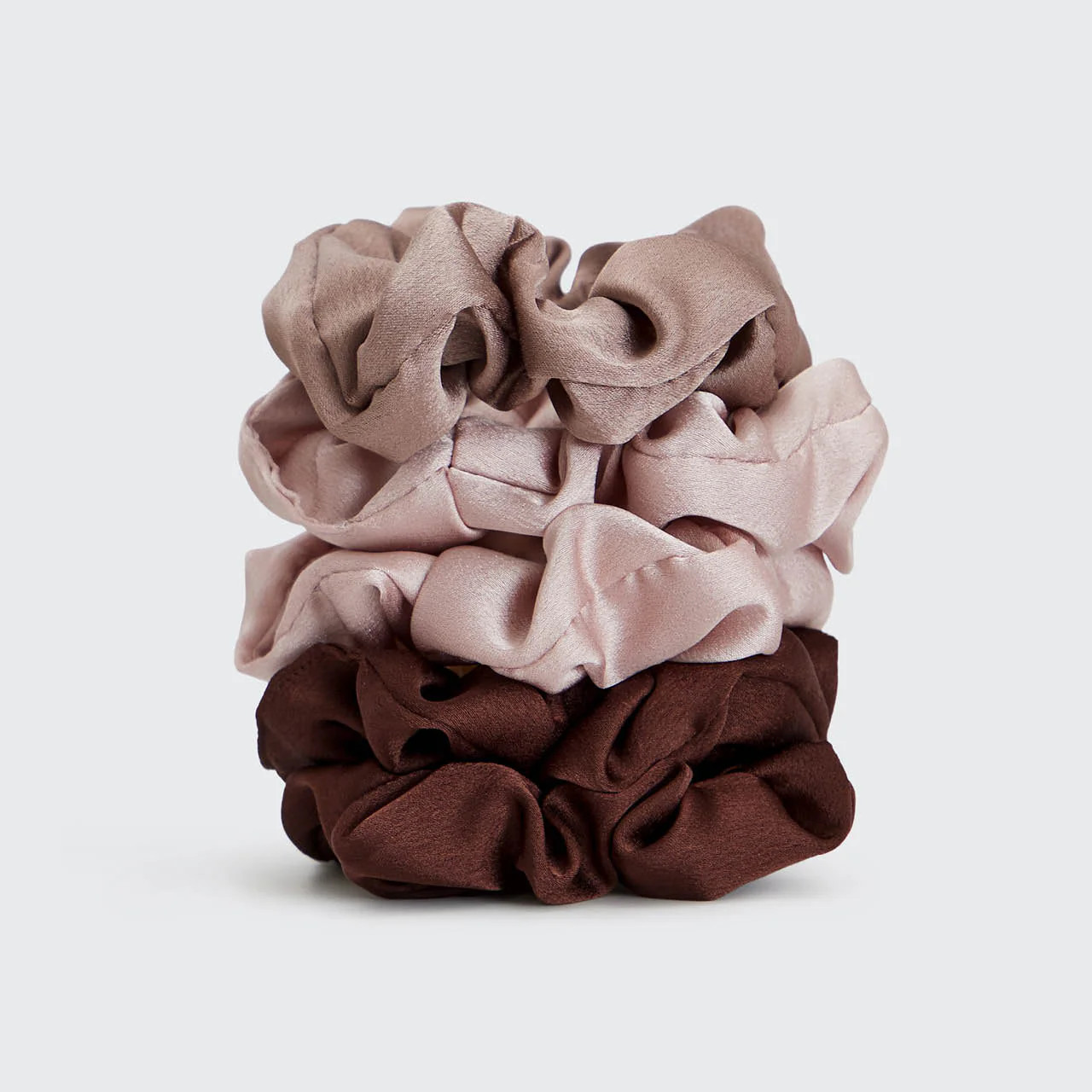 Satin Sleep Scrunchies 5pk - Cameo - Image 2