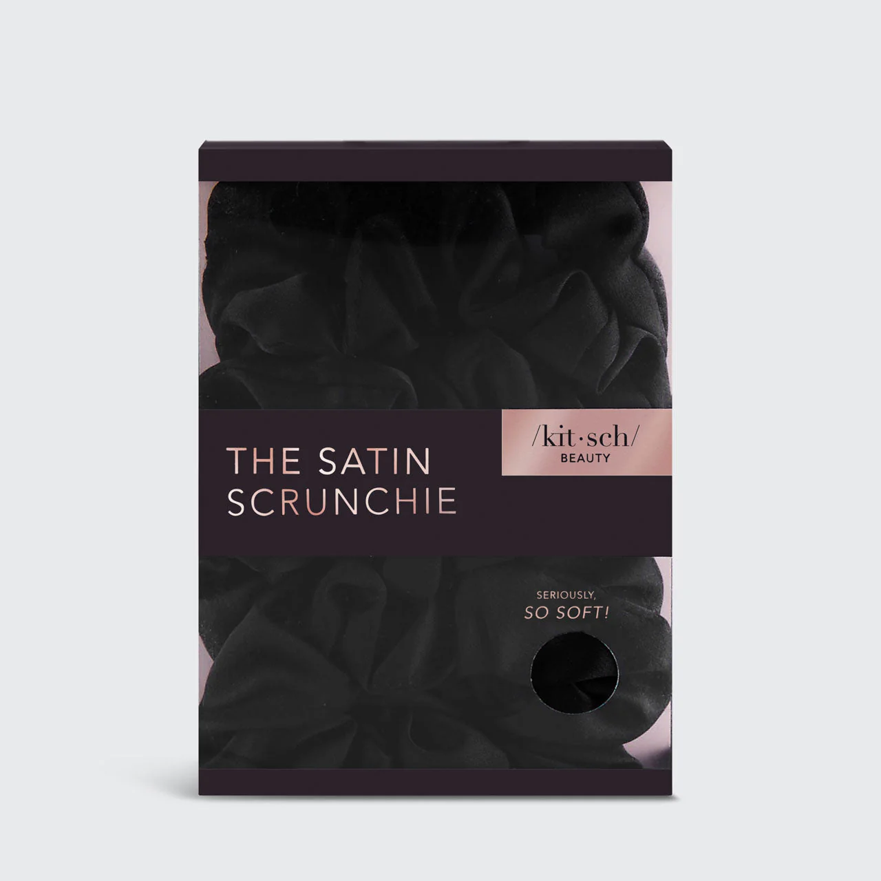 Satin Sleep Scrunchies - Black - Image 4